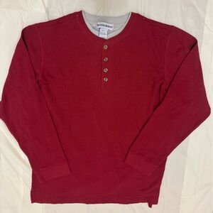 Men’s double layer waffle long sleeve tee